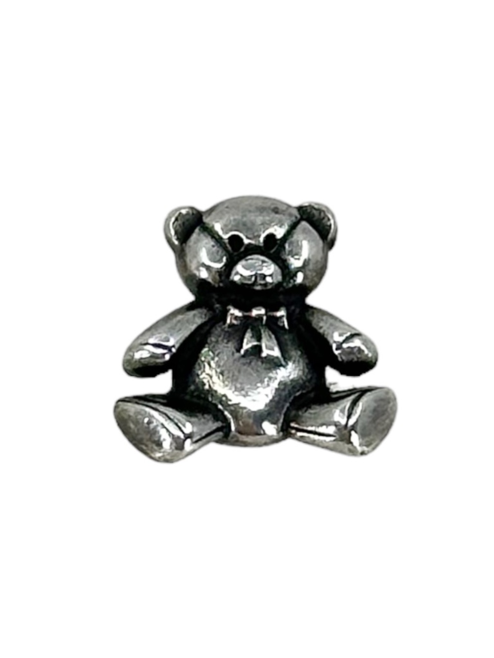 Single James Avery sterling silver teddy bear stud earrings - GM954